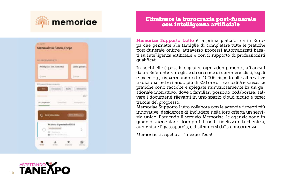 Memoriae su Oltre - TanExpo 2026